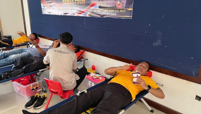 Polres Kaur Gelar Donor Darah dalam Rangka Hari Jadi Humas Polri ke-75 Tahun 2026