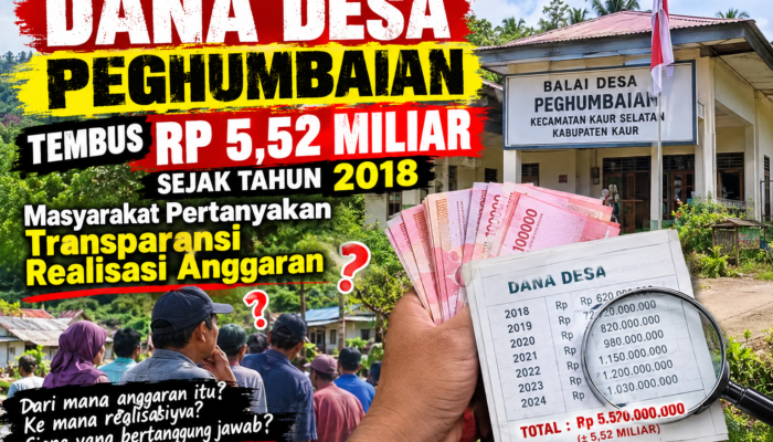 Dana Desa Pengubaian Tembus Rp5,52 Miliar Sejak 2018, Masyarakat Pertanyakan Transparansi Realisasi Anggaran